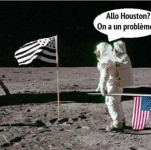 Drapeau Breton sur la lune