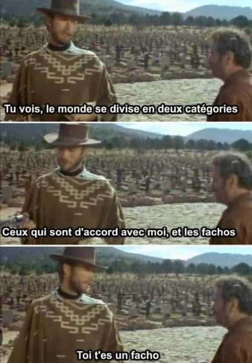 Quand une personne ne pense pas comme soi, penser à le traiter de complotiste ou de facho.