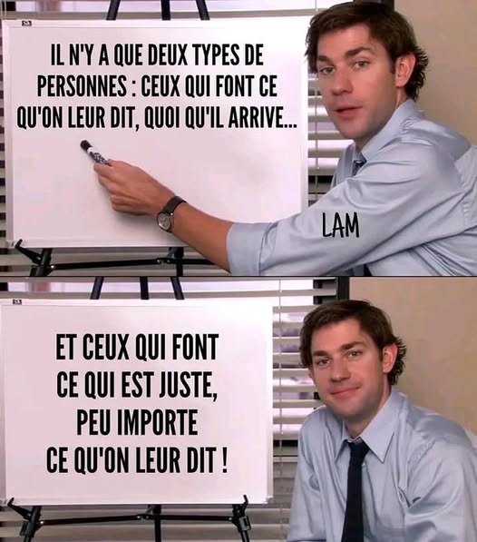 Faire ce qu'on nous dit ou faire ce qui nous semble juste ?