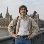 Photo représentant la chanson French Froggy Lover montrant une image virtuelle de Jim Labigote en face de Big Ben